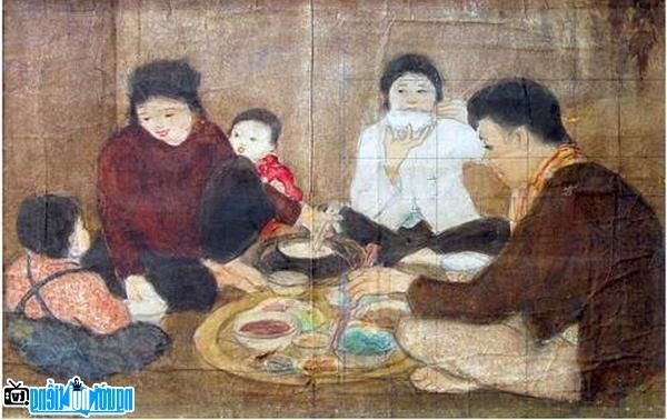 Tác phẩm "Bữa cơm vụ mùa" của họa sĩ Nguyễn Phan Chánh