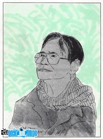 Tranh vẽ về nhà văn Bình Nguyên Lộc
