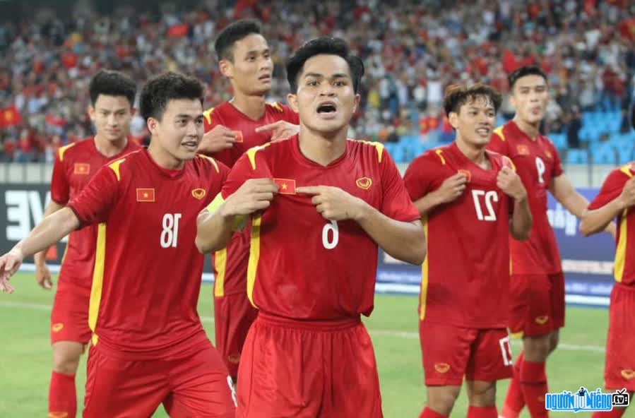 Cầu thủ Dụng Quang Nho ghi danh trong thành phần U23 Việt Nam trong SEA Games 31