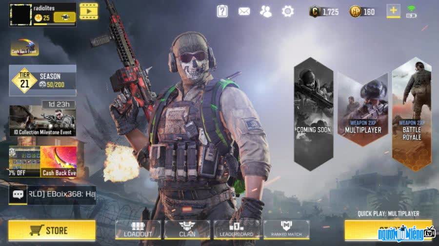Hình ảnh giao diện game Call of Duty