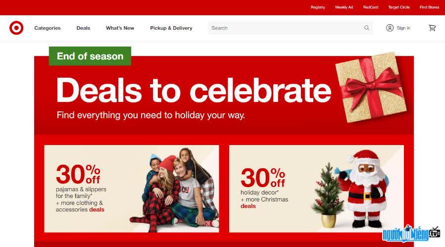 Giao diện Website Target.com