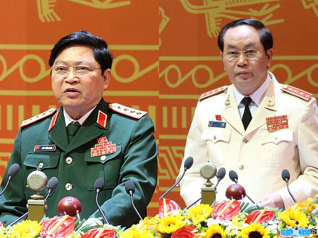 Bức ảnh Bộ trưởng Bộ Quốc Phòng Ngô Xuân Lịch và đại tướng Trần Đại Quang