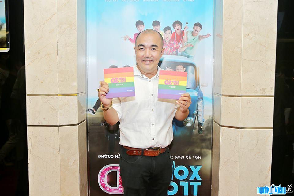 Diễn viên Quốc Thuận trong buổi ra mắt bộ phim Xóm trọ 3D vừa qua