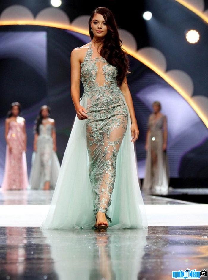 Tân hoa hậu Hoàn vũ Demi-leigh Nel-peters diện váy xuyên thấu khi đăng quang