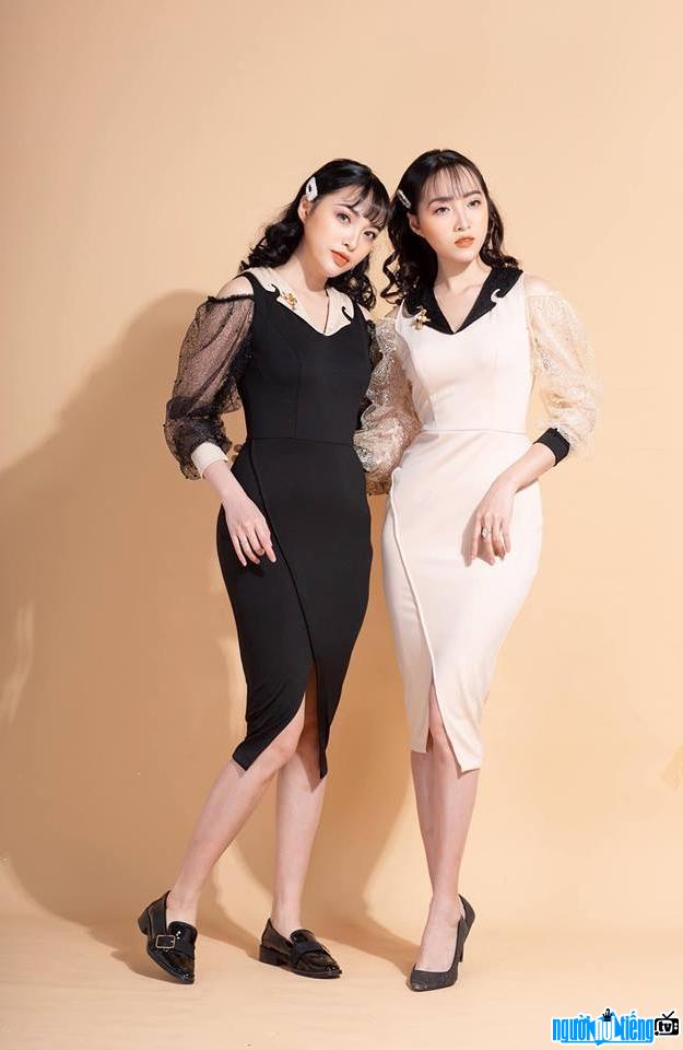 Hình ảnh diễn viên Hoàng Phương Anh và người chị em song sinh Hoàng Mai Anh