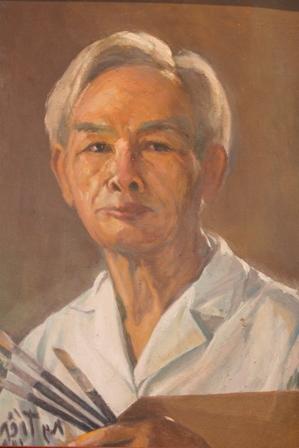 Ảnh vẽ chân dung họa sĩ nổi tiếng Dương Hướng Minh