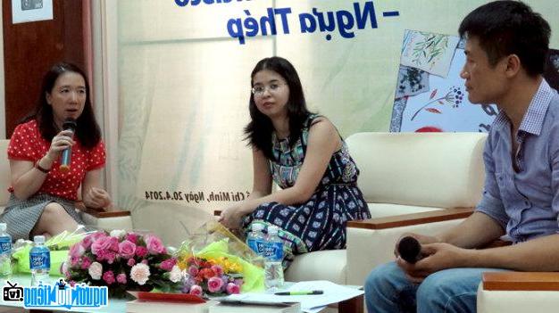  Picture of writer Duong Thuy in an interview