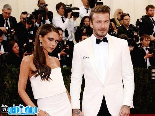 David Beckham And Wife Portrait Photo