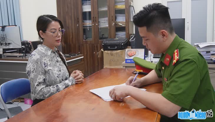 Trương Ngọc Ánh tại cơ quan điều tra - Ảnh từ Công an TP.HCM