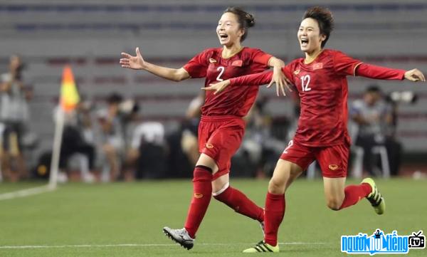  Striker Pham Hai Yen was the one who scored to help the Vietnamese women's football team win Gold medal at Sea Games 30