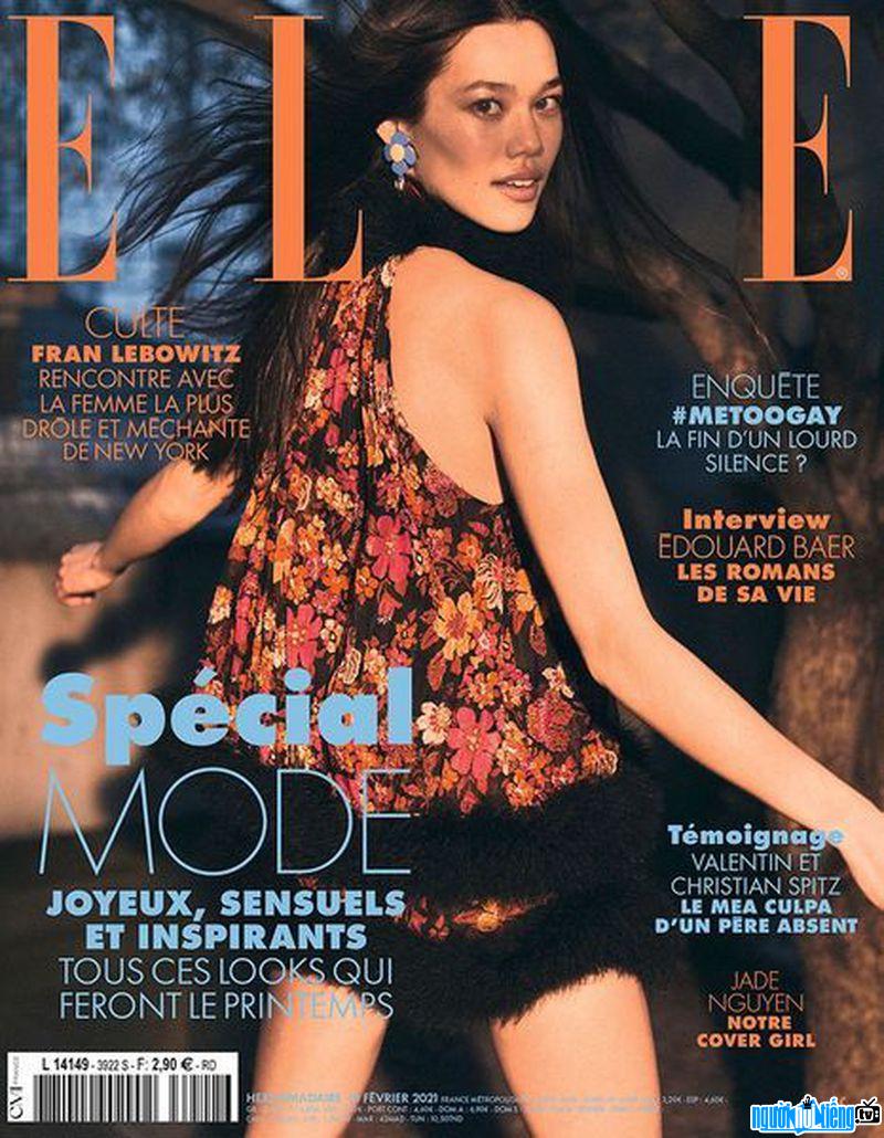 Nàng mẫu gốc Việt Jade Nguyễn xuất hiện trên bìa tạp chí Elle Pháp