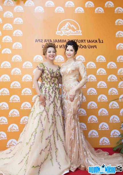 Portrait of two beautiful businesswomen Vu Kim Anh and Pham Ngoc Phuong
