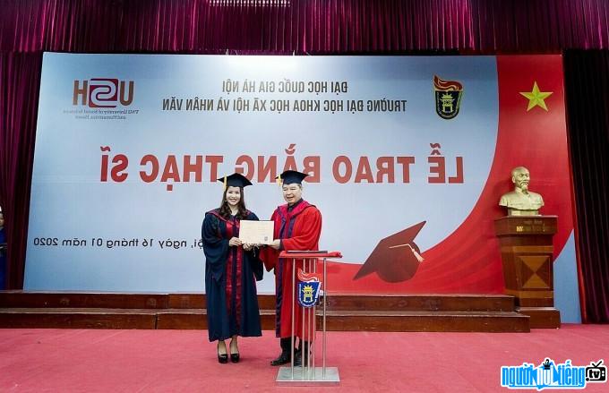 CEO Sinh Nguyen at the Master's degree award ceremony from University of Social Sciences and Humanities