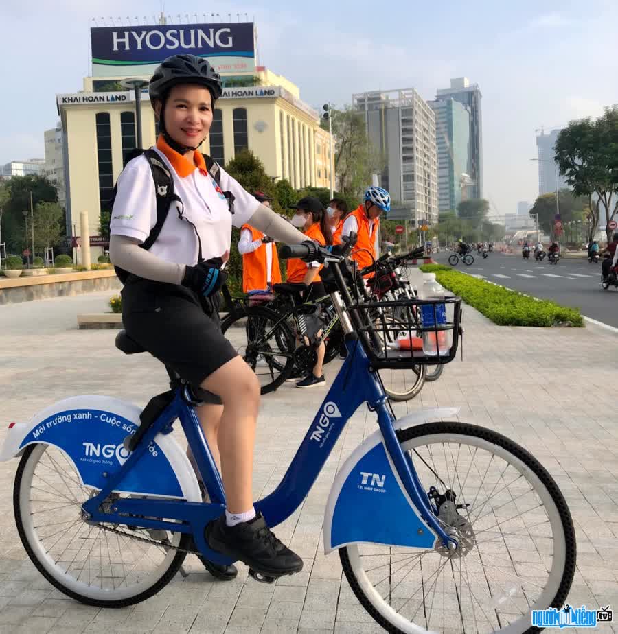 Vận động viên Nguyễn Thị Thanh Huyền với niềm đam mê với bộ môn xe đạp
