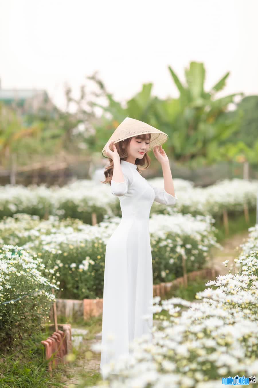 Thuy Dung shows off her gentle beauty in ao dai
