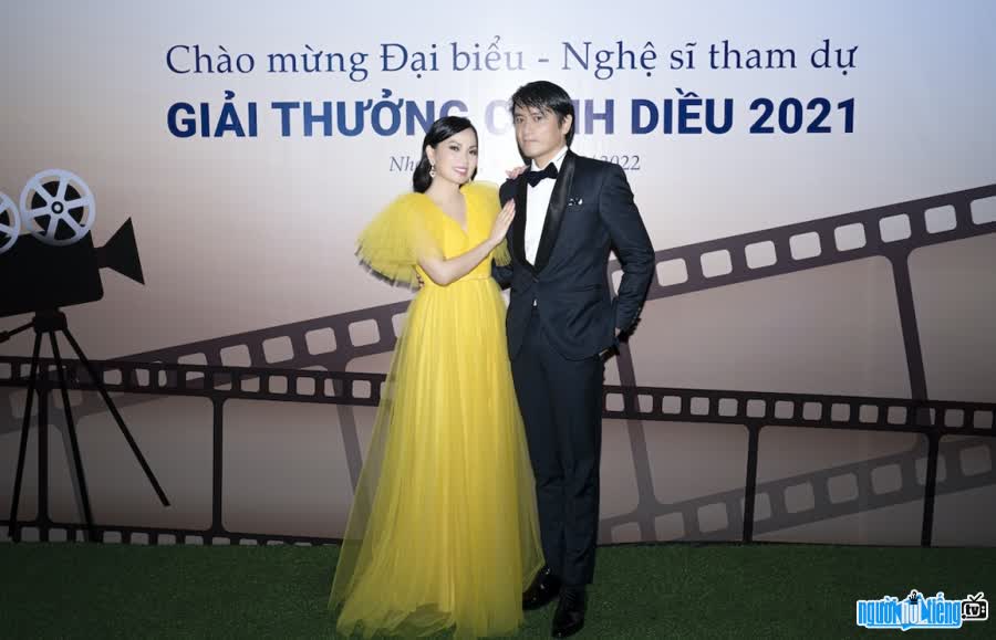 Hình ảnh diễn viên Thái San tại một sự kiện điện ảnh