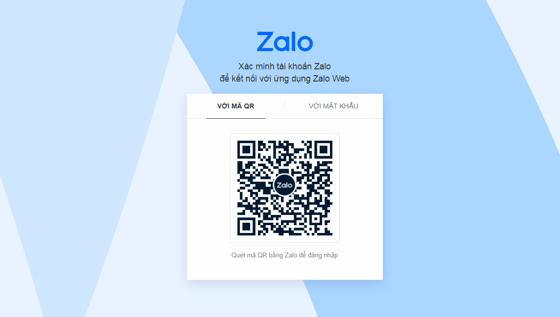 Giao diện Website Zalo.me