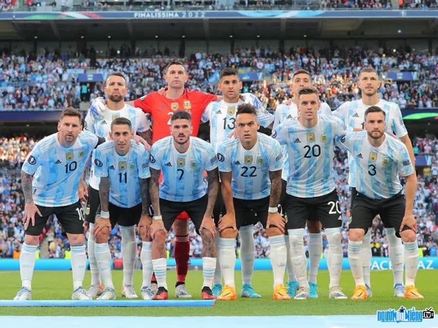 Hình ảnh một đội hình ra sân của đội tuyển Argentina