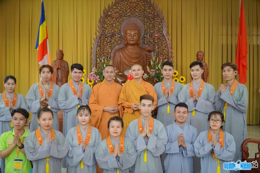 Monk Giac Minh Luat is loved and respected by young people.
