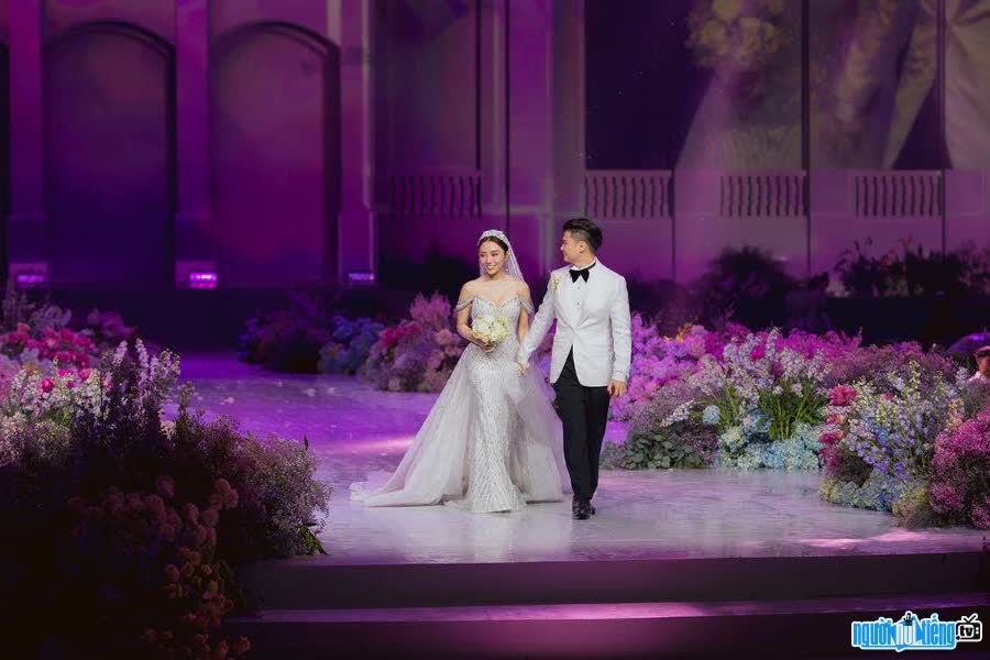 Businesswoman Nguyen Thi Ngoc Nhu at the 100 billion wedding in Kien Giang