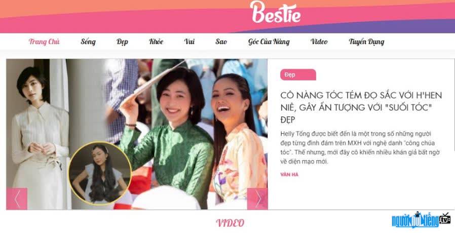 Hình ảnh giao diện thân thiện của trang web Bestie.Vn
