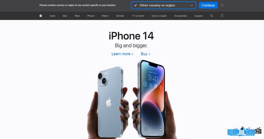 Giao diện Website Apple.com