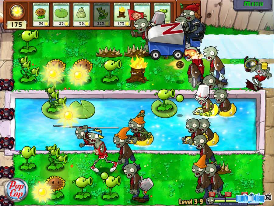 Interface image Game Plants vs. Zombies