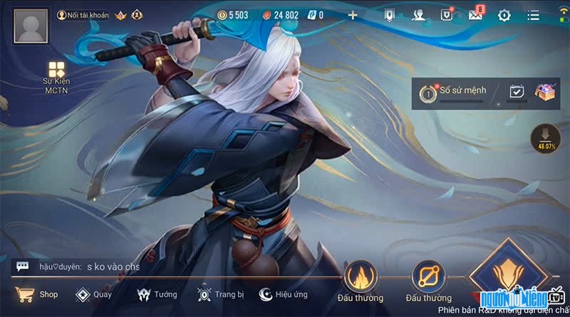 Interface image of Lien Quan mobile game