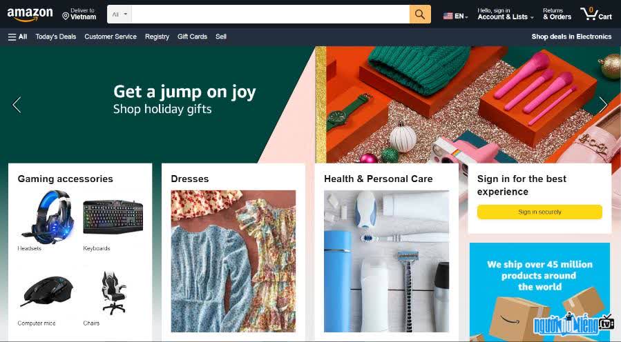 Amazon.com website interface