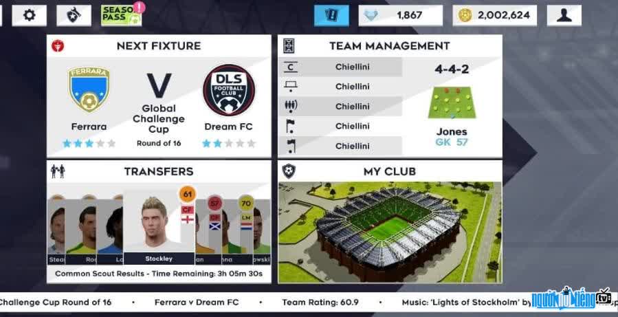 Hình ảnh giao diện Game Dream League Soccer (DLS)