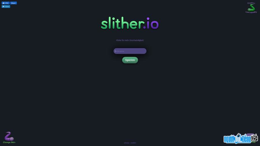 Hình ảnh giao diện game Slither