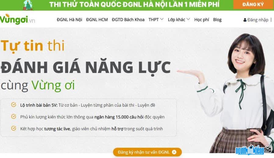 Hình ảnh giao diện của trang web Vungoi.Vn
