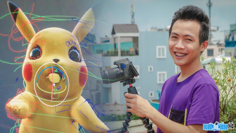 Hình ảnh Tiktoker Lê Song Bảo Duy và hình tượng Pikachu trong video của mình