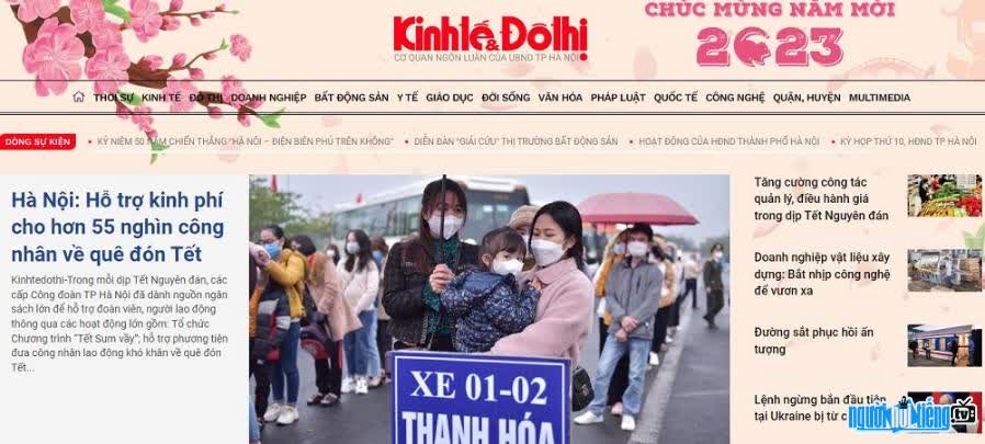 Hình ảnh giao diện thân thiện của trang báo điện tử Kinhtedothi.vn