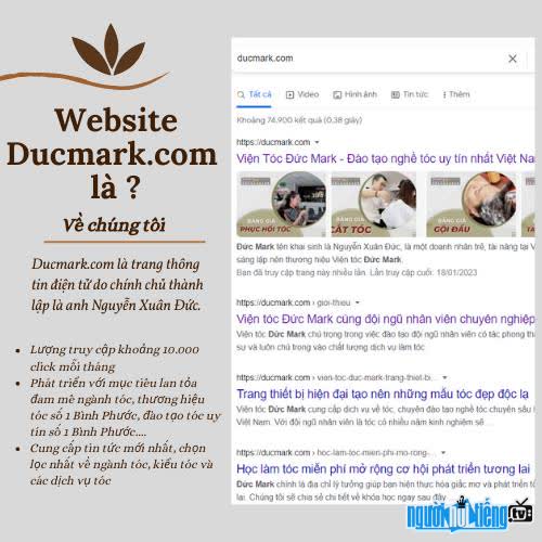 Ducmark.com website promotes prestige for women