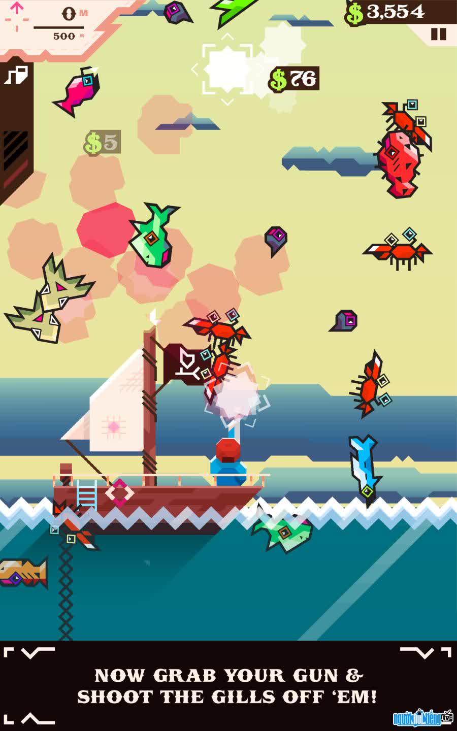Hình ảnh giao diện game Ridiculous Fishing