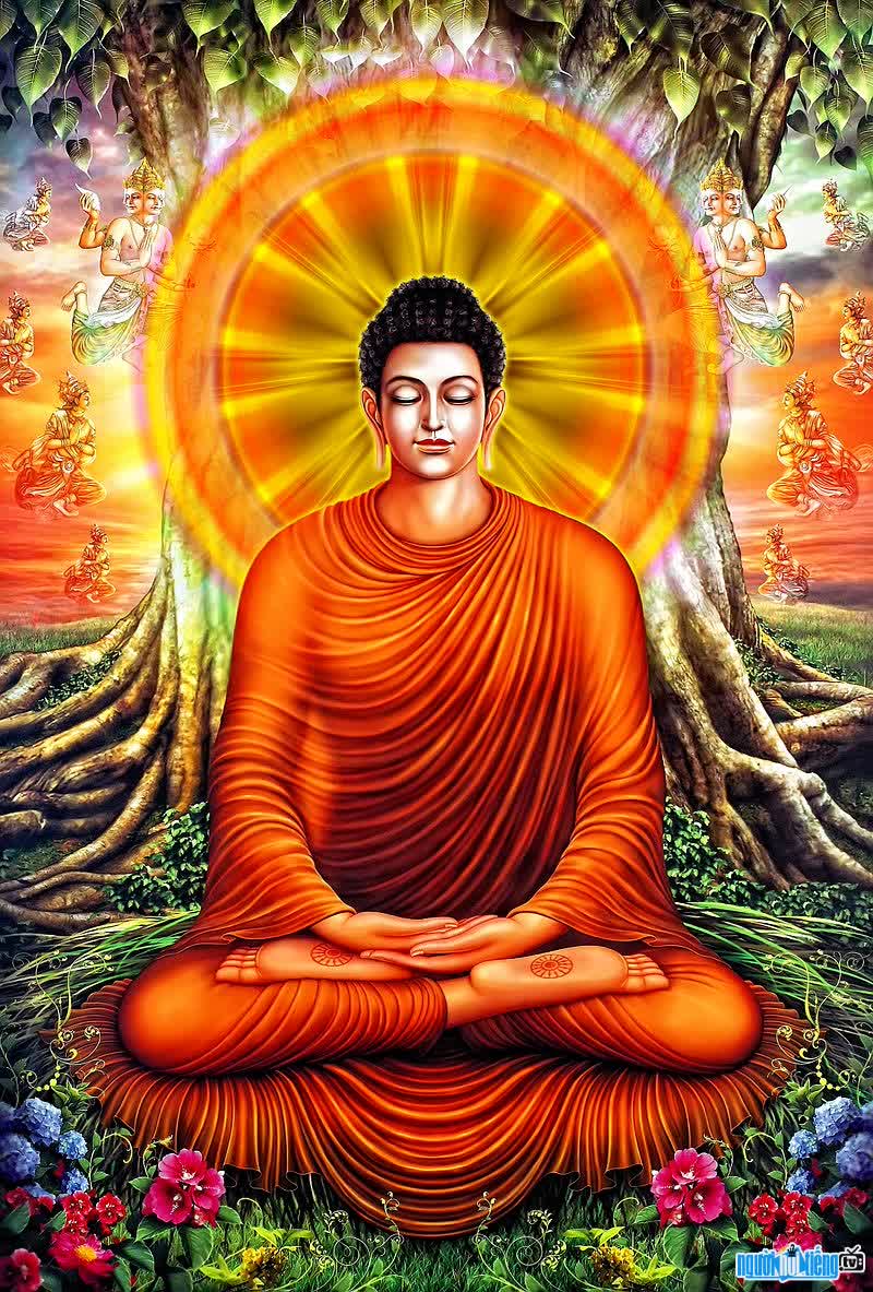 Painting of Prince Siddhartha reaching enlightenment