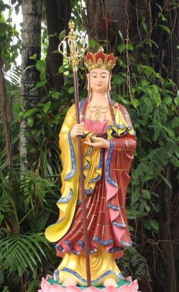 Image of Ksitigarbha Bodhisattva in a standing position