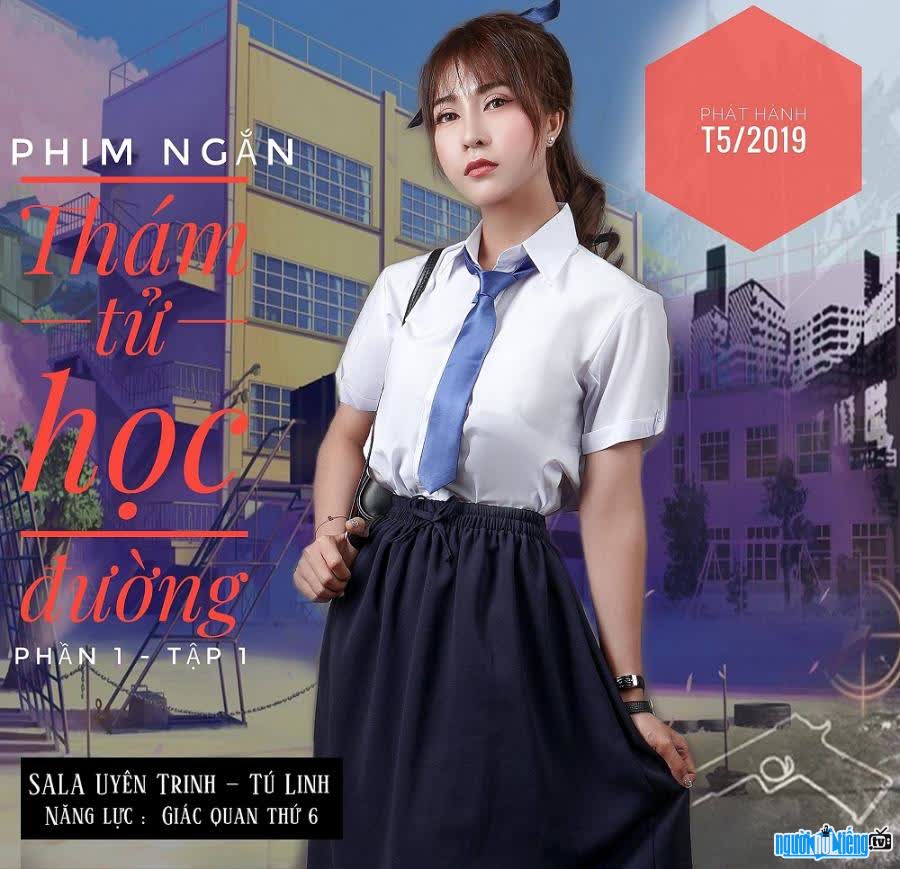 beautiful Sala Uyen Trinh in the short film "School detective"