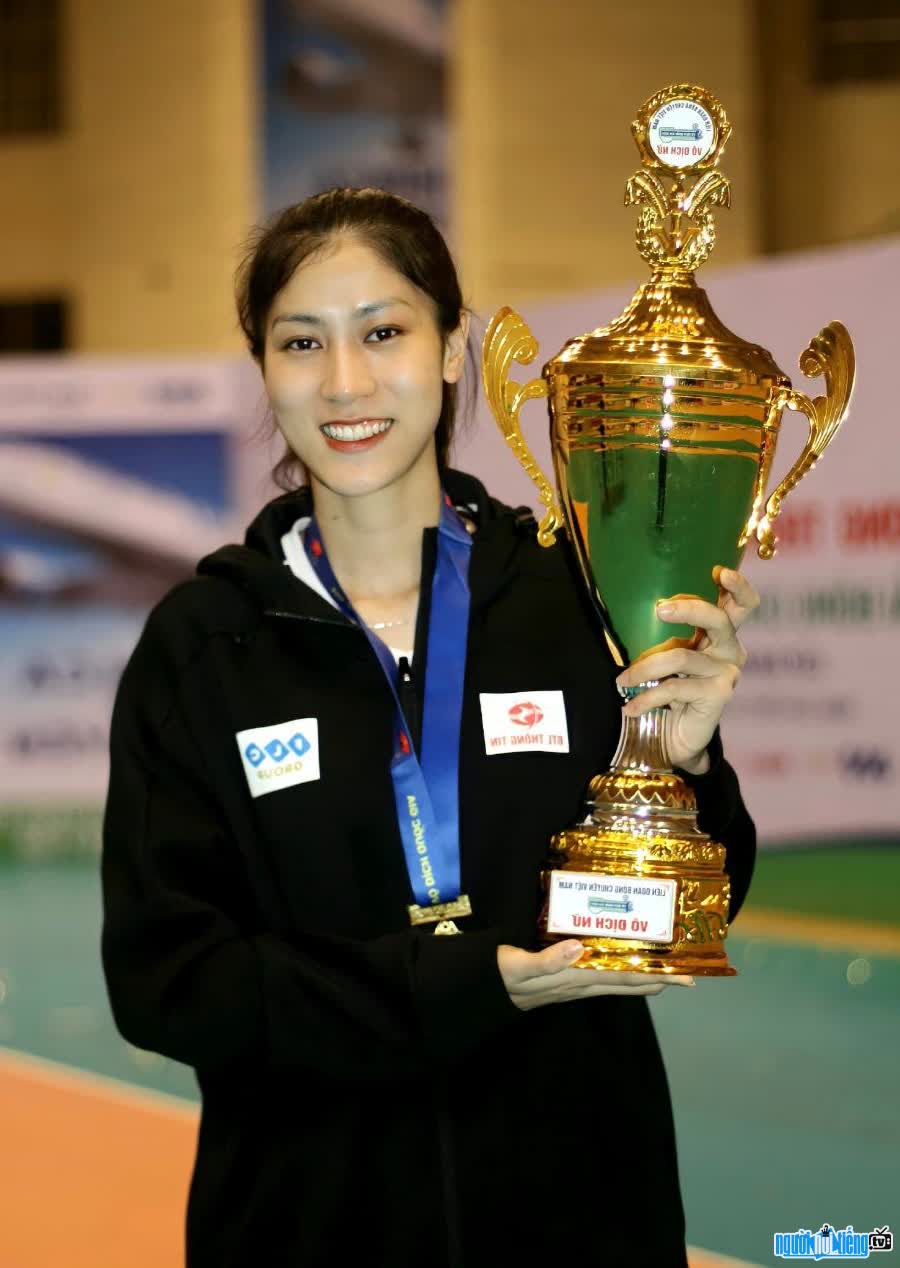 Volleyball player Hoang Thi Kieu Trinh owns beautiful beauty