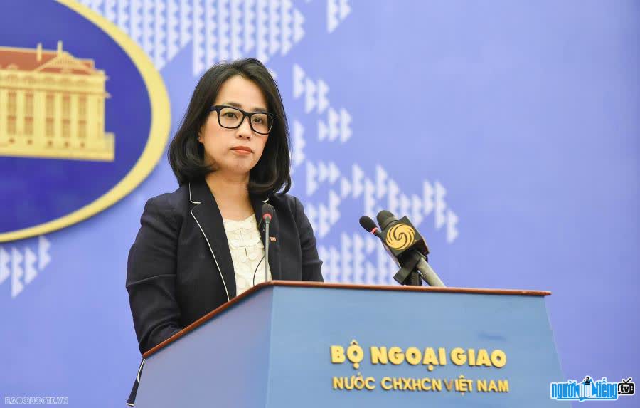 photo of Ministry of Foreign Affairs spokesperson Pham Thu Hang