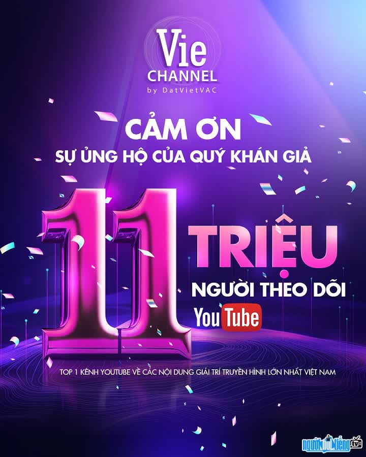 Kênh Youtube Vie Channel - HTV2 đạt 11 triệu người theo dõi