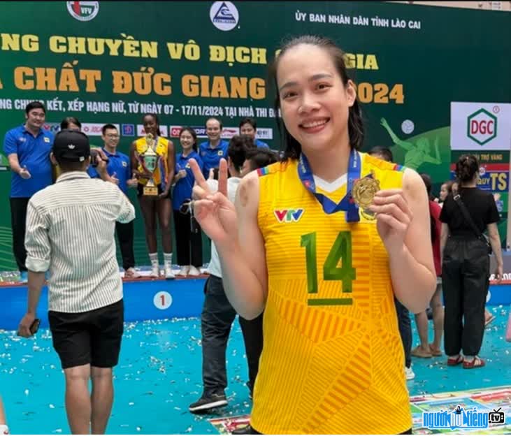 Image of talented volleyball player Vo Thi Kim Thoa