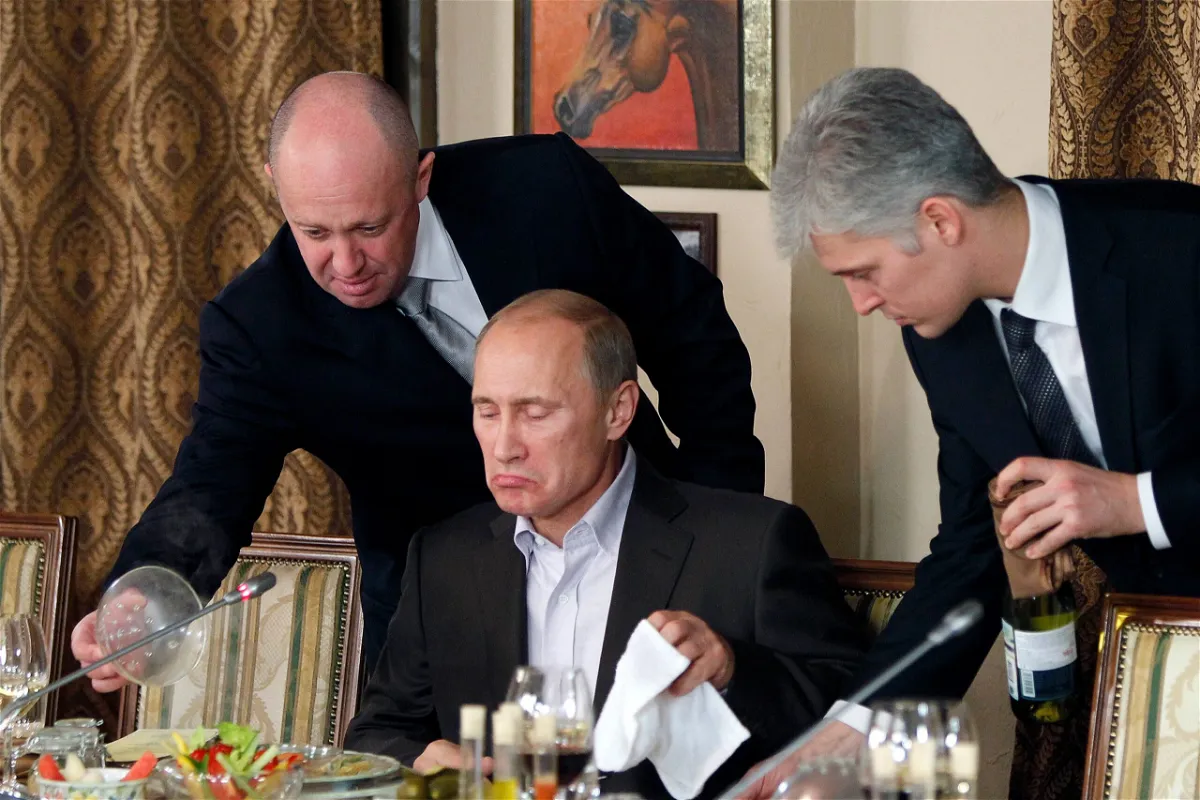 Yevgeny Prigozhin and Russian President Putin