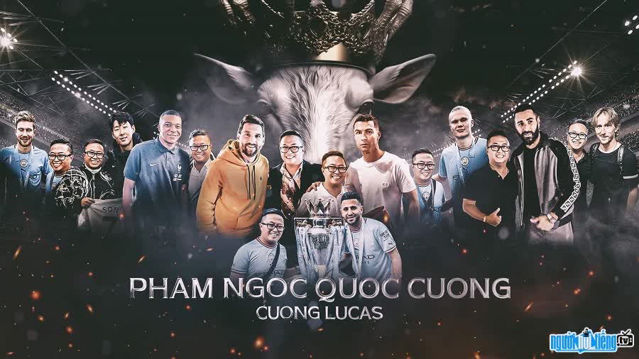 Businessman Pham Ngoc Quoc Cuong took photos with many football stars around the world