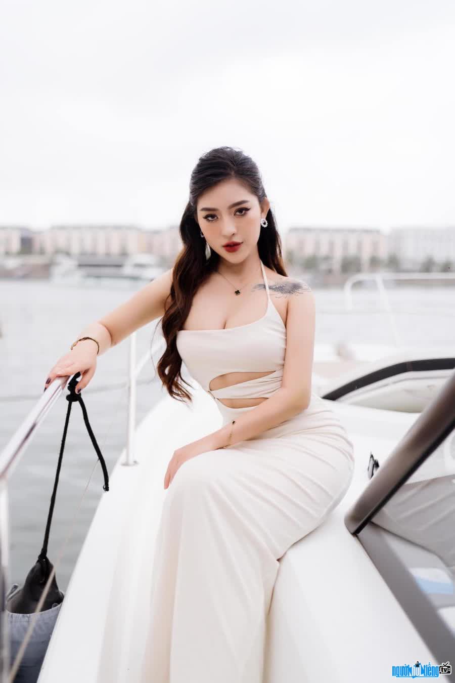 pristinely beautiful in a long white dress