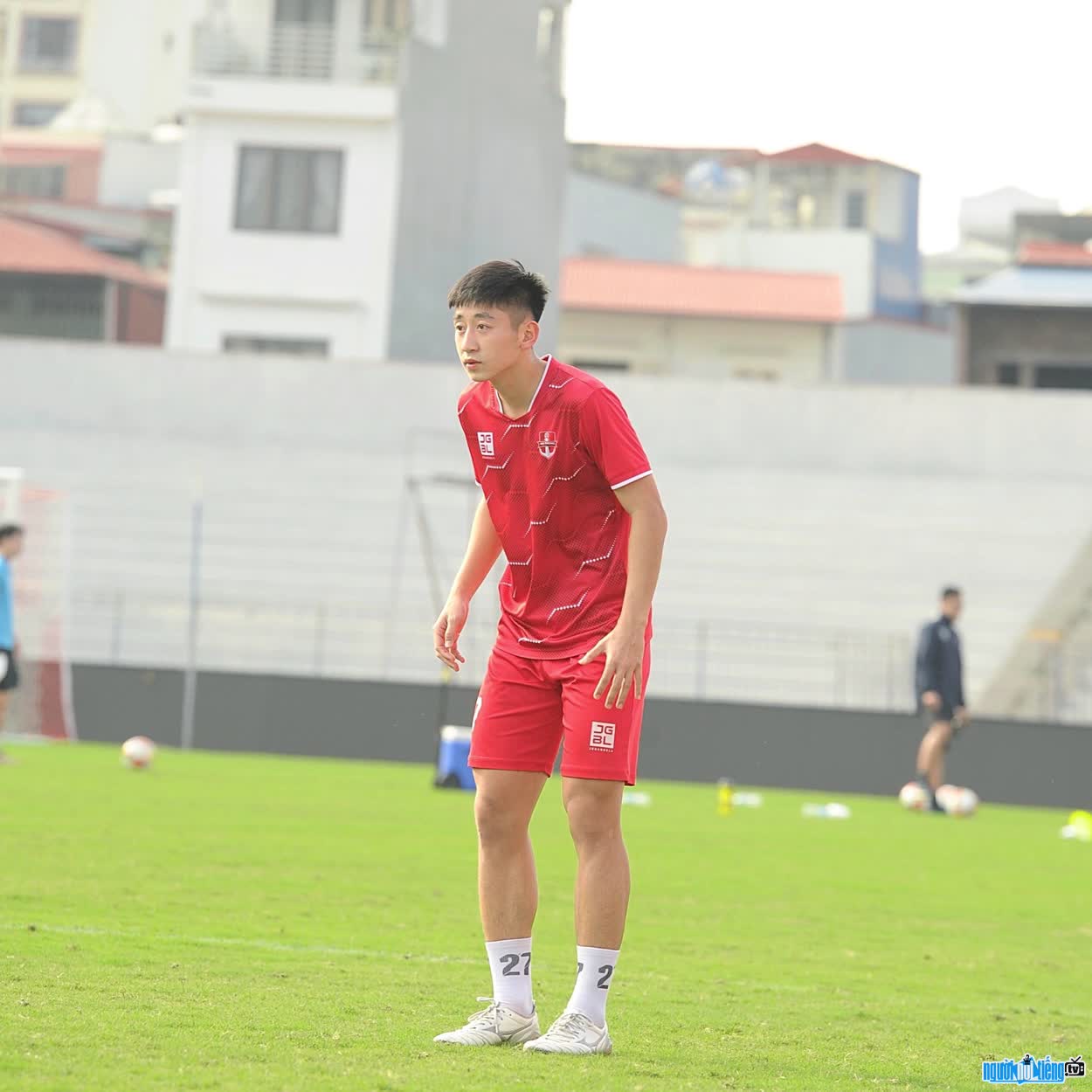 Hình ảnh Nguyễn Nhật Minh trên sân tập luyện