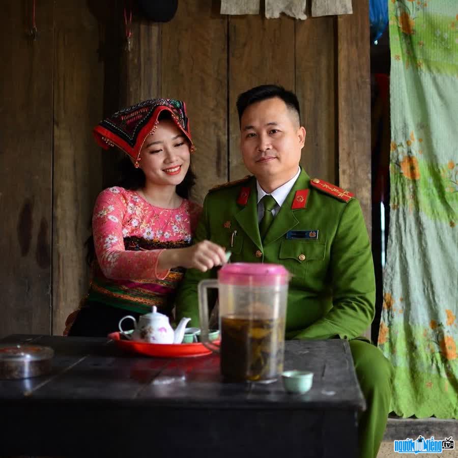 Đại úy Công an Hà Văn Đức công tác tại xã vùng cao