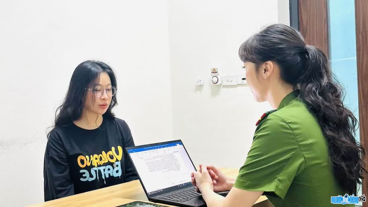 Hình ảnh Lê Thị Thanh Hằng tại cơ quan điều tra