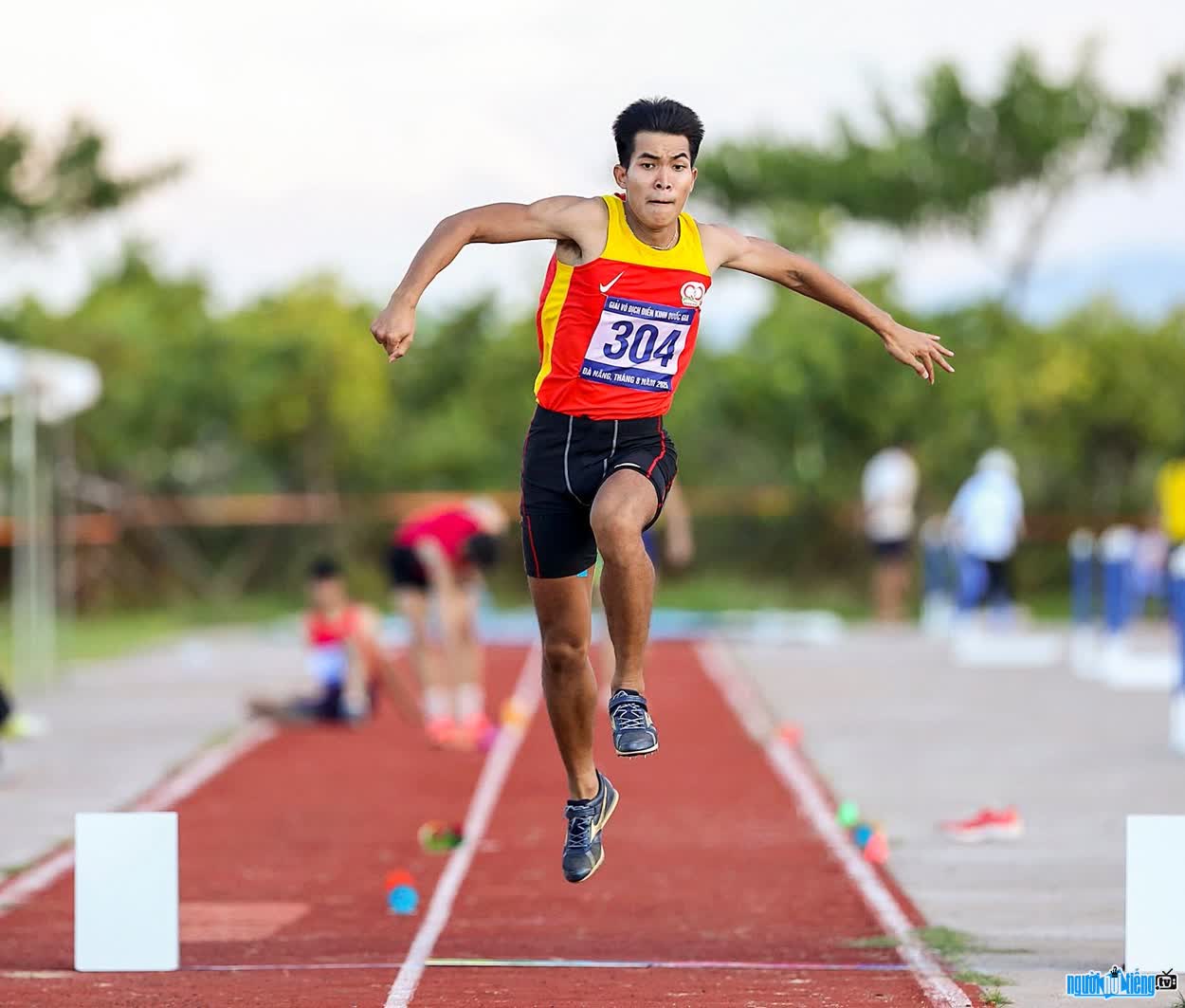 Hình ảnh VĐV Hồ Trọng Mạnh Hùng luôn cố gắng nỗ lực mỗi khi thi đấu